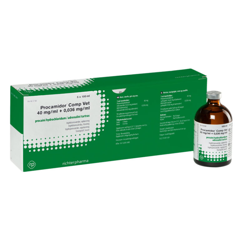 Procamidor Comp Vet - procaini hydrochloridum - adrenalini tartras - 1 x 100 ml